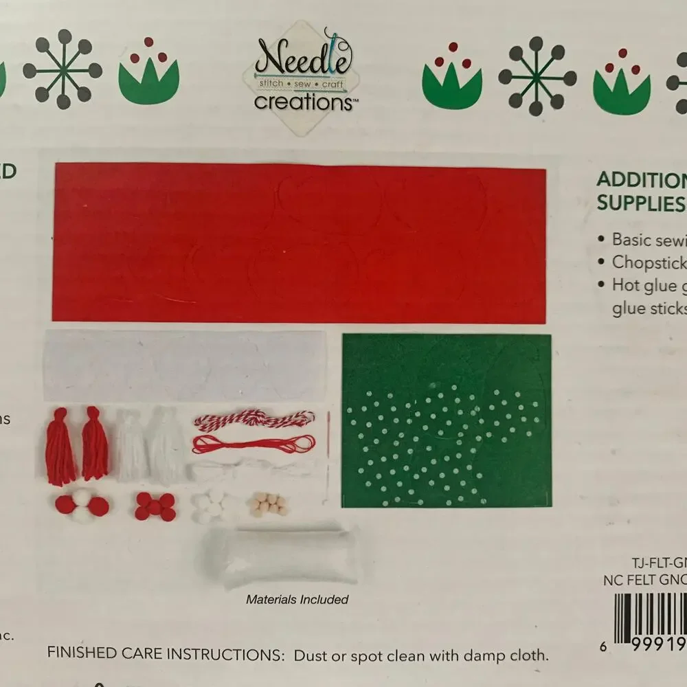 Needle Creations Christmas Gnome Felt Garland Kit 48